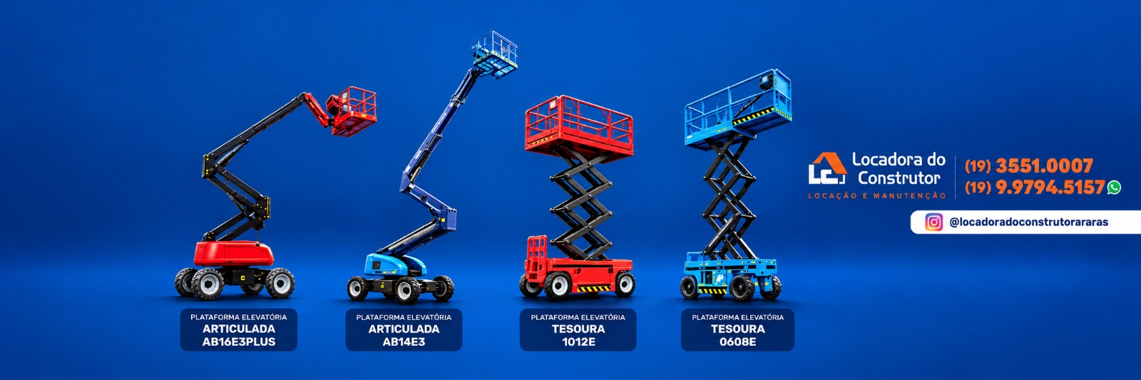 Tudo que sua obra precisa! Locação de equipamentos com qualidade e confiança — Locadora do Construtor
